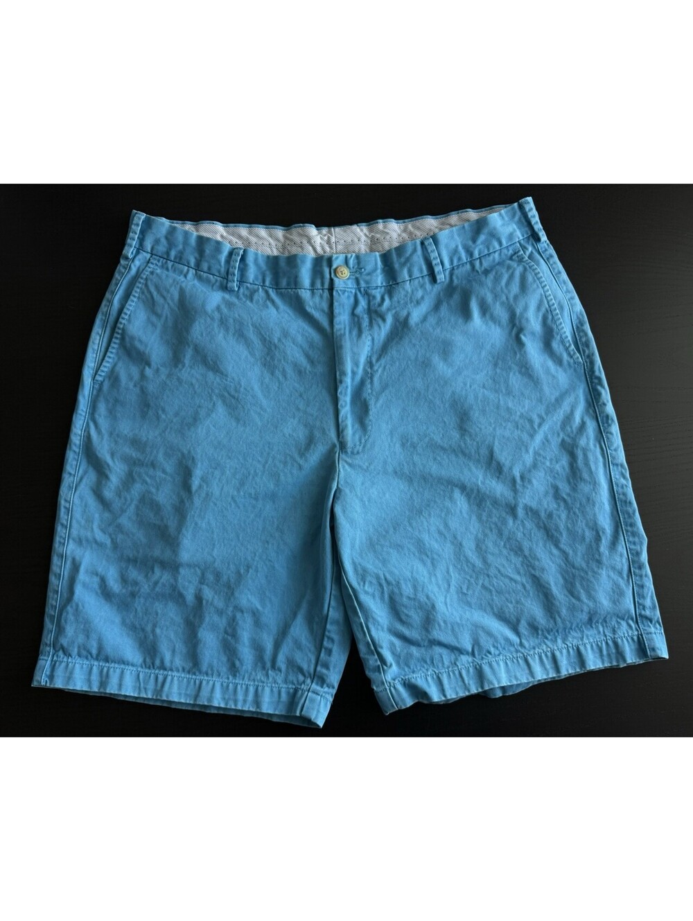 Peter Millar Chino 8.5” Shorts Sz 38 Winston Washed Twill Blue Pima Cotton
